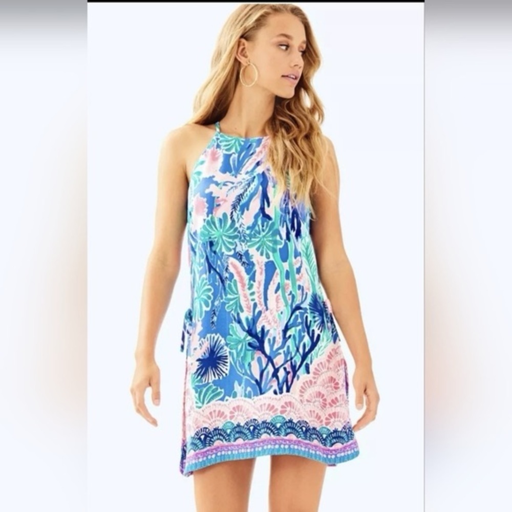 Lilly Pulitzer Vibrant Coral Reef Mini Dress